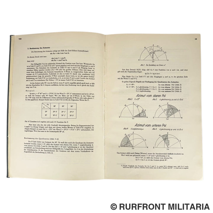 Kriegsmarine F-Tafel 1941 III Auflage 2154 u-boot Kriegsmarinearsenal Gotenhafen