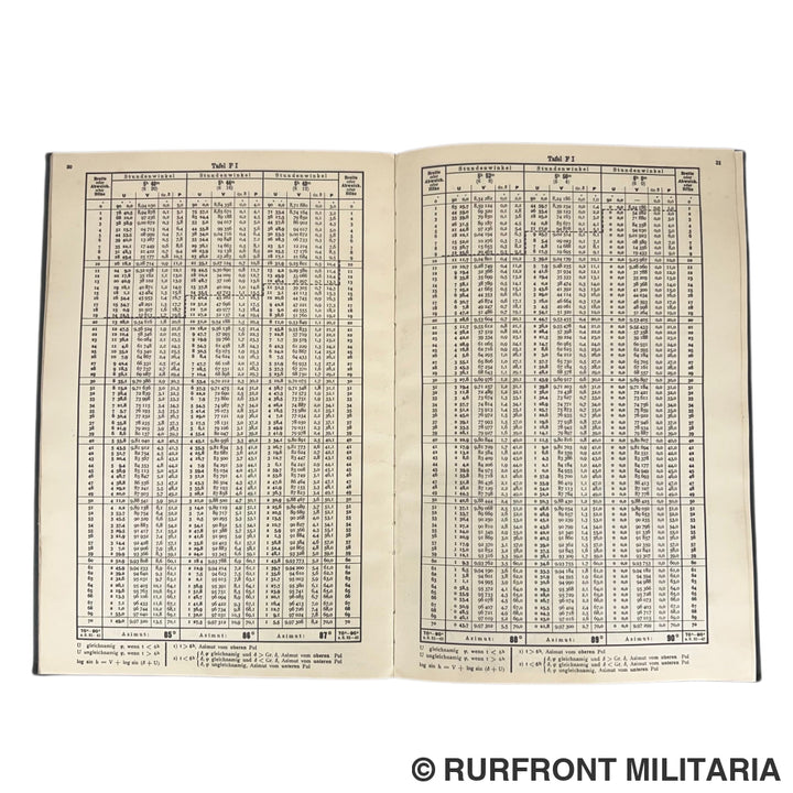 Kriegsmarine F-Tafel 1941 III Auflage 2154 u-boot Kriegsmarinearsenal Gotenhafen
