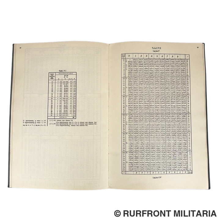 Kriegsmarine F-Tafel 1941 III Auflage 2154 u-boot Kriegsmarinearsenal Gotenhafen