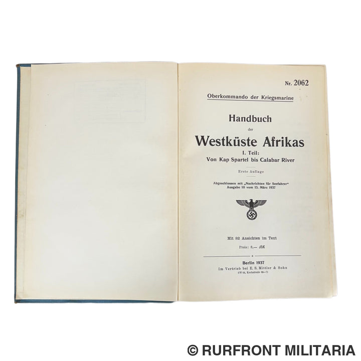 Kriegsmarine Handbuch der Westküste Afrikas 1937