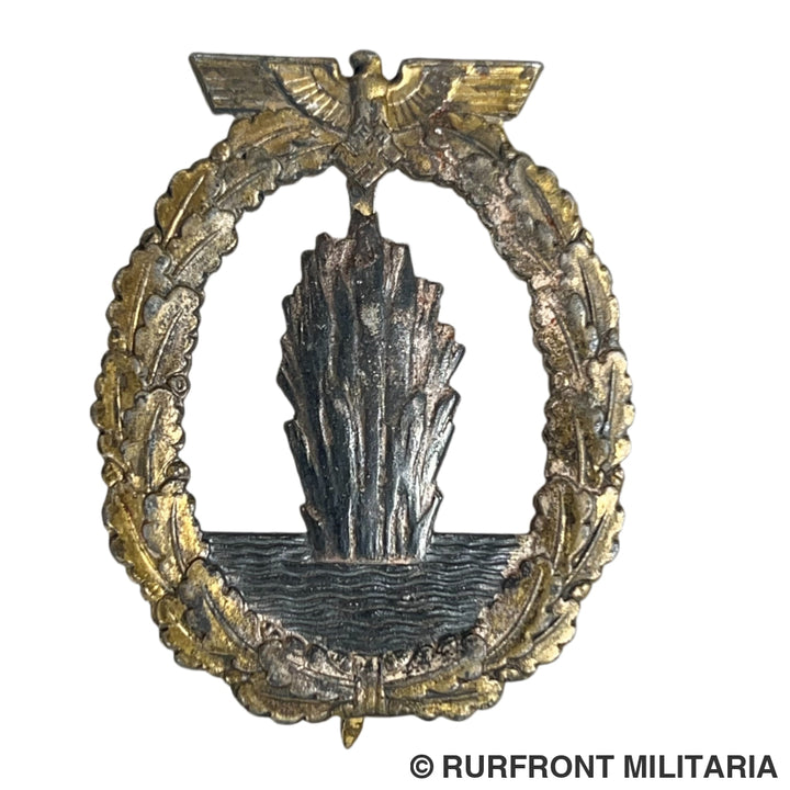 Kriegsmarine Minensucher Abzeichen Schwerin Zink