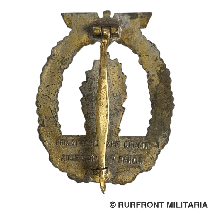 Kriegsmarine Minensucher Abzeichen Schwerin Zink