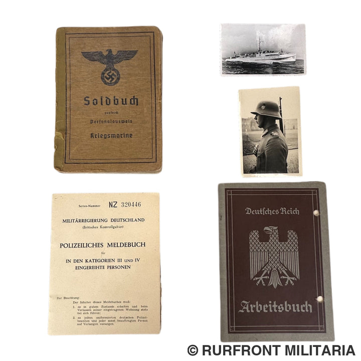 Kriegsmarine Soldbuch set Oberleutnant Helmut Knoop