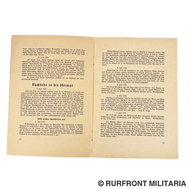 Kriegstagebuch 1. Komp. Infanterie-Regiment 166 - Deel I & II (Met Nederlandse historie & Oostfront mutaties)