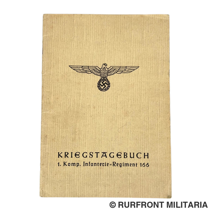 Kriegstagebuch 1. Komp. Infanterie-Regiment 166 - Deel I & II (Met Nederlandse historie & Oostfront mutaties)