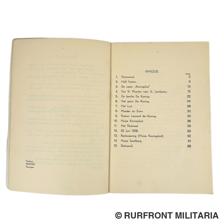 Limburgs streekhistorisch boekje ’Koningslust’ 1941
