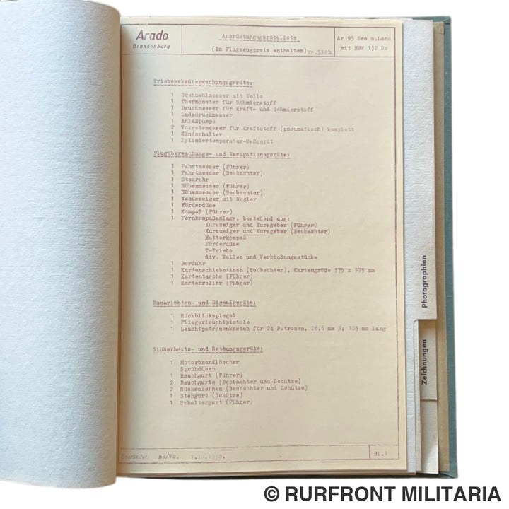 Luftwaffe Arado AR95 presentatieboek 1938 ultra zeldzaam!