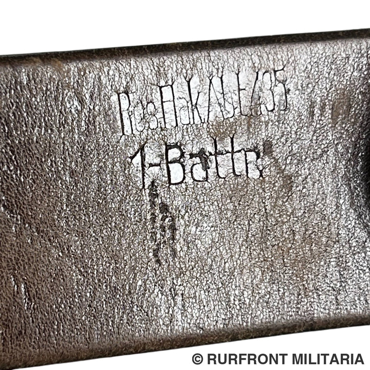 Luftwaffe Belt And Buckle Gustav Brehmer Reserve Flak Abteilung 435