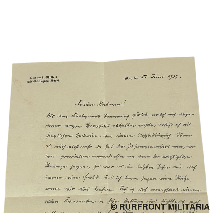 Luftwaffe Brief Lohr Kubena