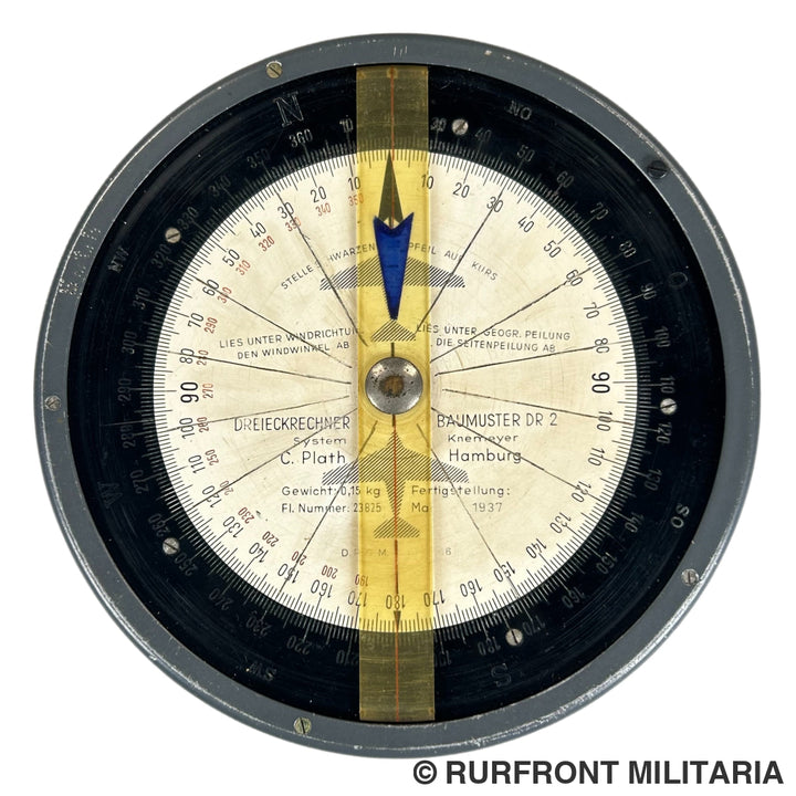 Luftwaffe Dreieckreichner Dr2 In Lederen Hoes.