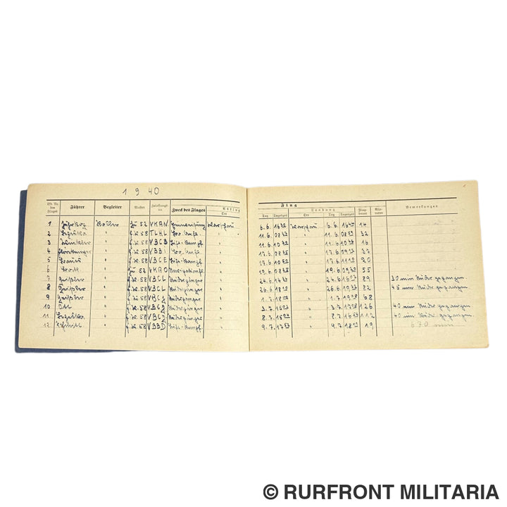 Luftwaffe Flugbuch & Wurfbuch Bombenschütze Wilhelm Koller