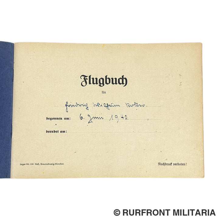 Luftwaffe Flugbuch & Wurfbuch Bombenschütze Wilhelm Koller