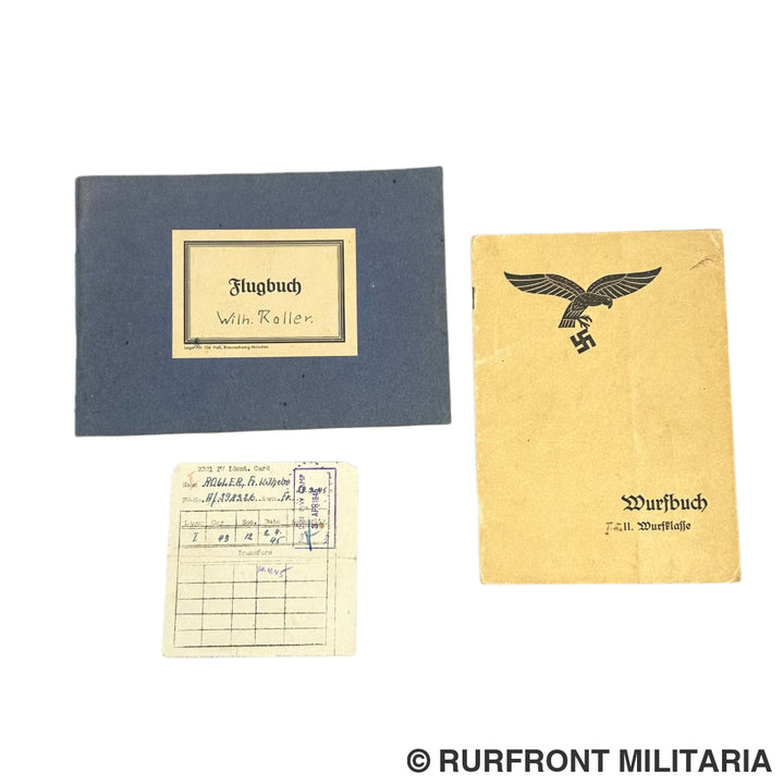 Luftwaffe Flugbuch & Wurfbuch Bombenschütze Wilhelm Koller