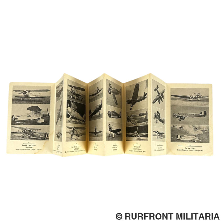 Luftwaffe Vouwkaart Italienischen Frontflugzeuge