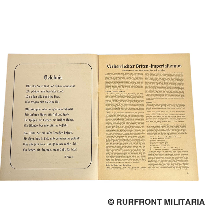 Marine Frontzeitschrift Die Heulboje Nr1 1943