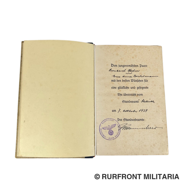 Mein kampf hochzeitsausgabe stad Stellichte Fallinbostel 1939