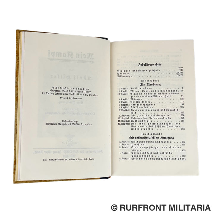 Mein Kampf kriegsausgabe 1940 stad Düsseldorf met Schüber