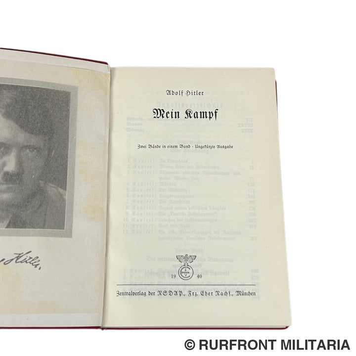 Mein Kampf Tornisterausgabe 1940 Met Kartonnen Hoes
