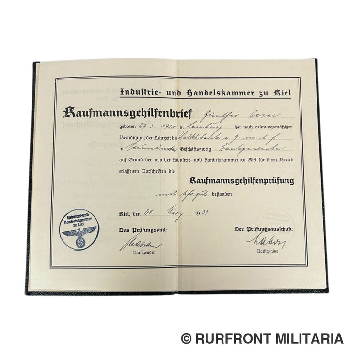 Papierset Kriegsmarine Ober Maat Günther Oeser Marinestation Ostsee