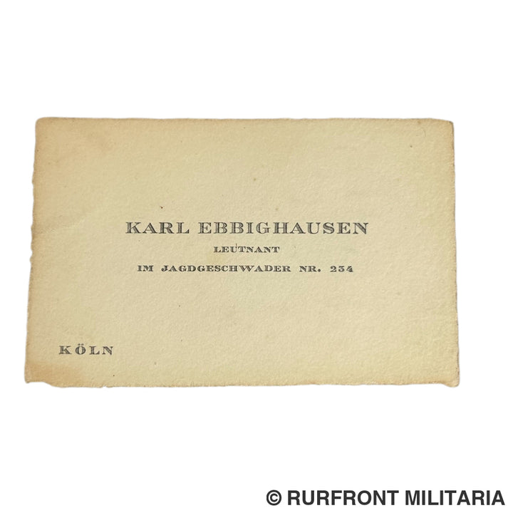 Papiersetje Hauptmann Karl Ebbighausen Jagdgeschwader 234 Later Jagdgeschwader 26 Schlageter! 2