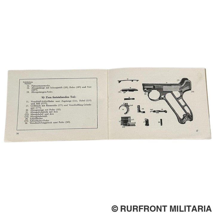 Parabellum 9Mm/P08 Handleiding