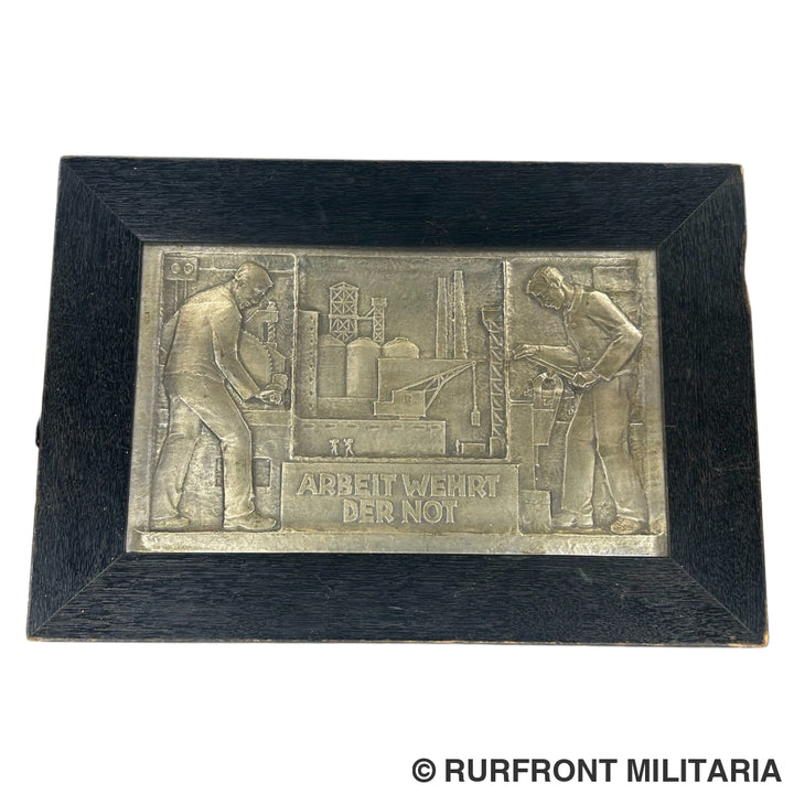 Plaquette Arbeit Wehrt Der Not