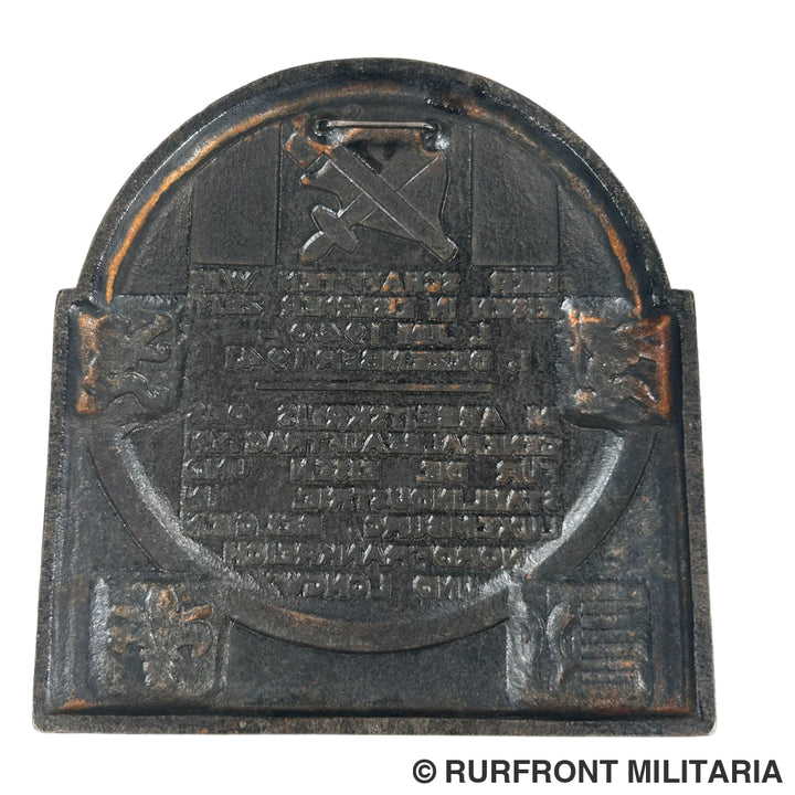 Plaquette Hier schafften wir Eisen 1940-1941