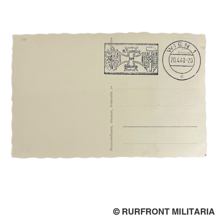 Postkaart Adolf Hitler Die kleine Gratulantin