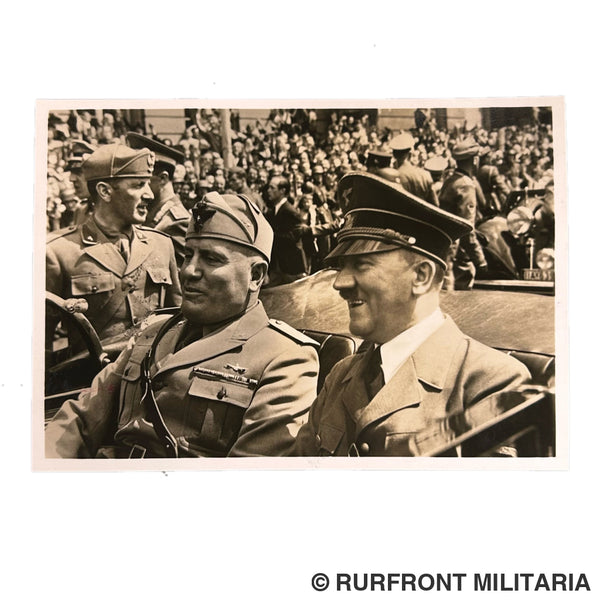 Postkaart Adolf Hitler en Mussolini