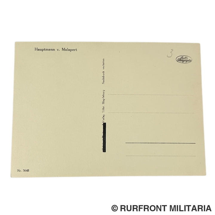 Postkaart Luftwaffe Hauptmann Robert-Georg Freiherr Von Malapert Genannt Neufville Ritterkreuzträger