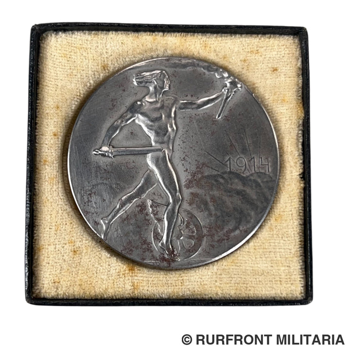 Preussen - Paul von Breitenbach Medaille 1914 – ’Eisenbahn-Töchterhort’ met Origineel Etui