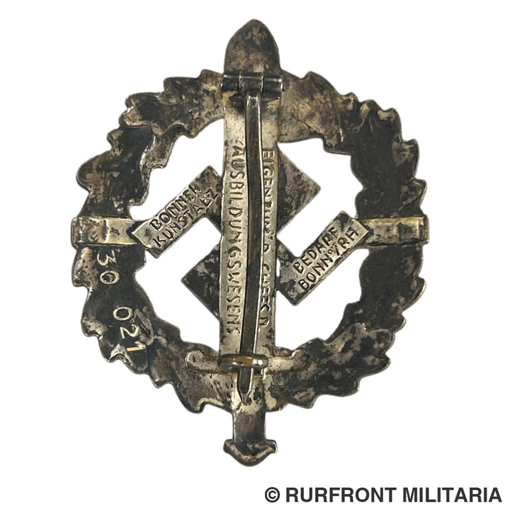 S.A. Sportabzeichen Silber Typ 1 Bonner Kunstabzeichen