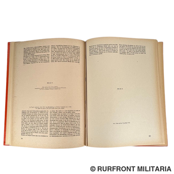 Sammelalbum Adolf Hitler met omslag en kartonnen hoes in unieke staat.
