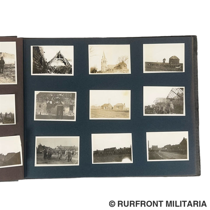 Uniek Duits/ Beiers WO1 Fotoalbum ’Kriegserinnerungen’ 214 Foto’s – Regio Arras-Postoberinspektor Müller