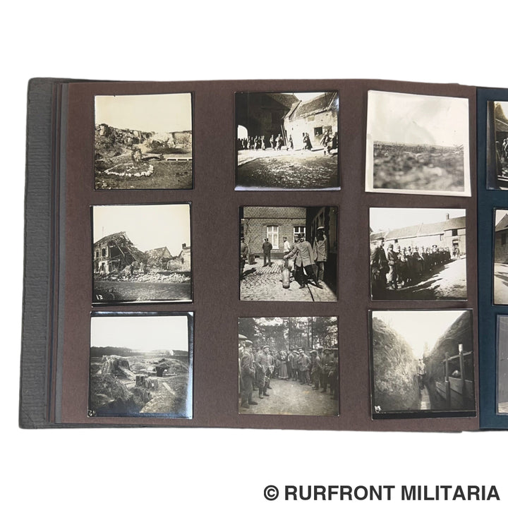 Uniek Duits/ Beiers WO1 Fotoalbum ’Kriegserinnerungen’ 214 Foto’s – Regio Arras-Postoberinspektor Müller