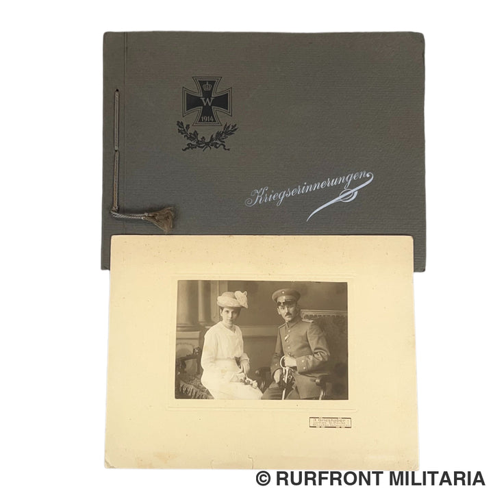 Uniek Duits/ Beiers WO1 Fotoalbum ’Kriegserinnerungen’ 214 Foto’s – Regio Arras-Postoberinspektor Müller