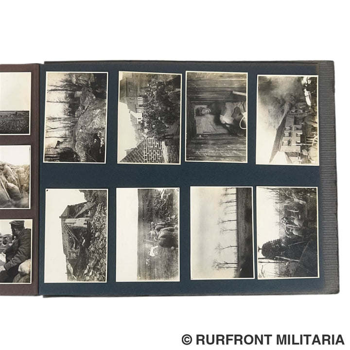 Uniek Duits/ Beiers WO1 Fotoalbum ’Kriegserinnerungen’ 214 Foto’s – Regio Arras-Postoberinspektor Müller