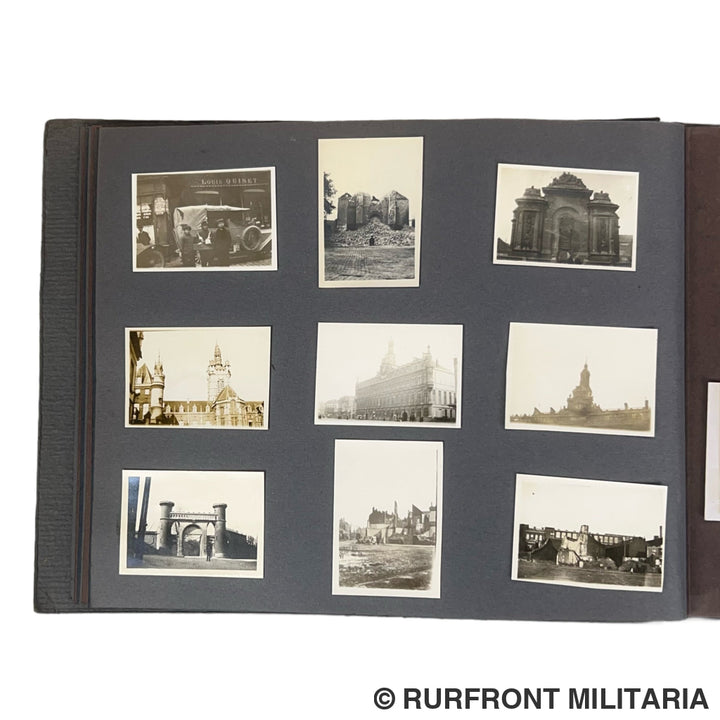 Uniek Duits/ Beiers WO1 Fotoalbum ’Kriegserinnerungen’ 214 Foto’s – Regio Arras-Postoberinspektor Müller