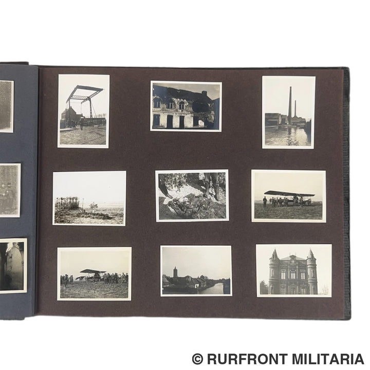 Uniek Duits/ Beiers WO1 Fotoalbum ’Kriegserinnerungen’ 214 Foto’s – Regio Arras-Postoberinspektor Müller