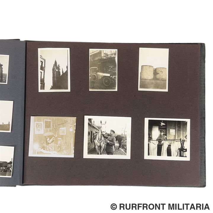 Uniek Duits/ Beiers WO1 Fotoalbum ’Kriegserinnerungen’ 214 Foto’s – Regio Arras-Postoberinspektor Müller