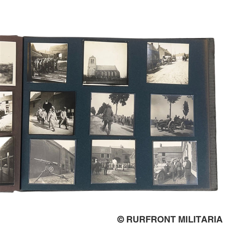 Uniek Duits/ Beiers WO1 Fotoalbum ’Kriegserinnerungen’ 214 Foto’s – Regio Arras-Postoberinspektor Müller