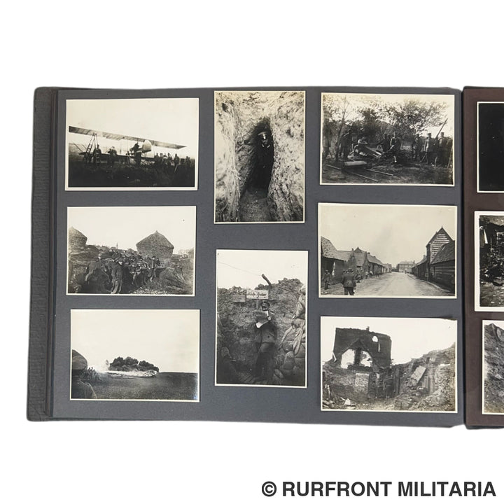 Uniek Duits/ Beiers WO1 Fotoalbum ’Kriegserinnerungen’ 214 Foto’s – Regio Arras-Postoberinspektor Müller
