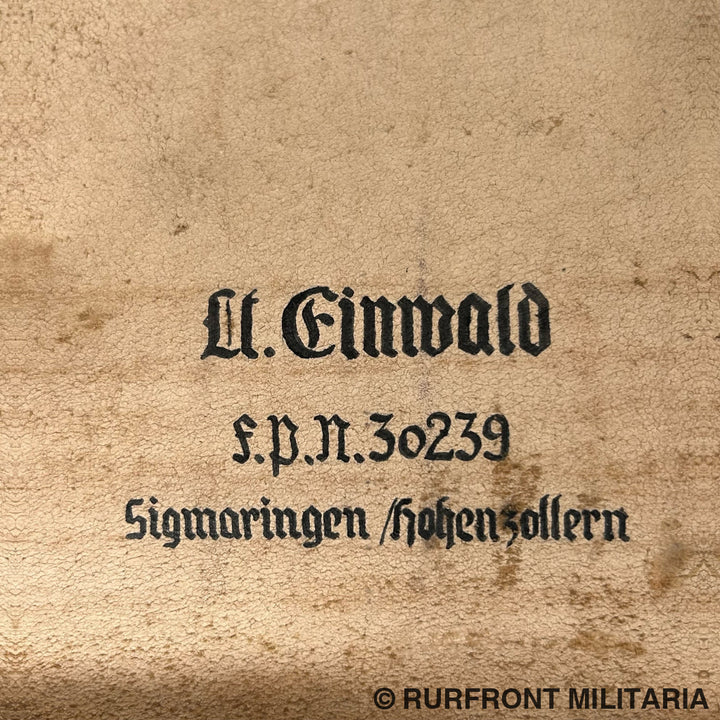 Wehrmacht Pionier Bataillon 182 kaartentas officier private purchase op naam