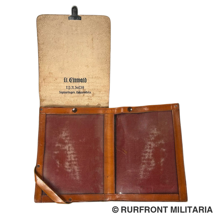 Wehrmacht Pionier Bataillon 182 kaartentas officier private purchase op naam