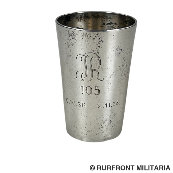 Wehrmacht zilveren Schnapsbecher Infanterie Regiment 105