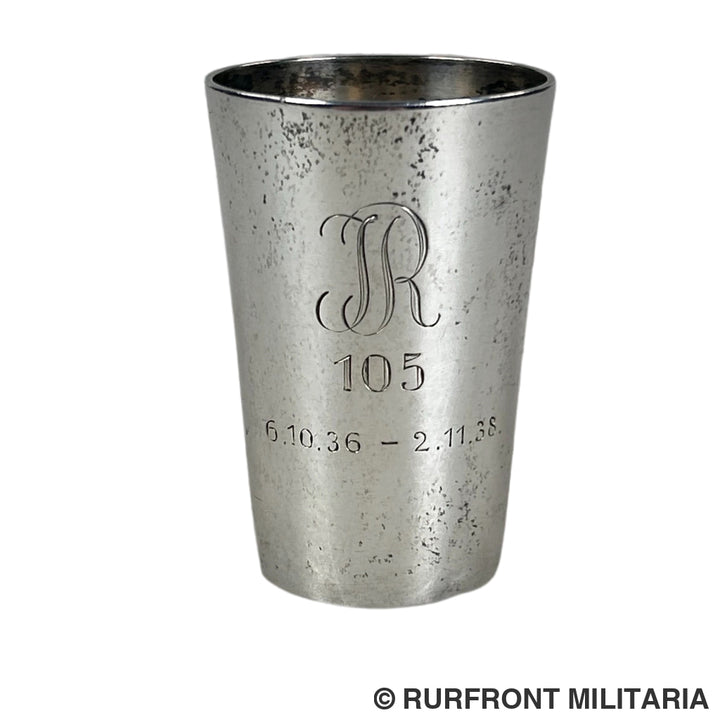 Wehrmacht zilveren Schnapsbecher Infanterie Regiment 105