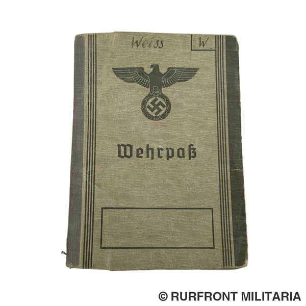 Wehrpass Wehrmacht Artillerie Stabswachtmeister Friedrich Weiß