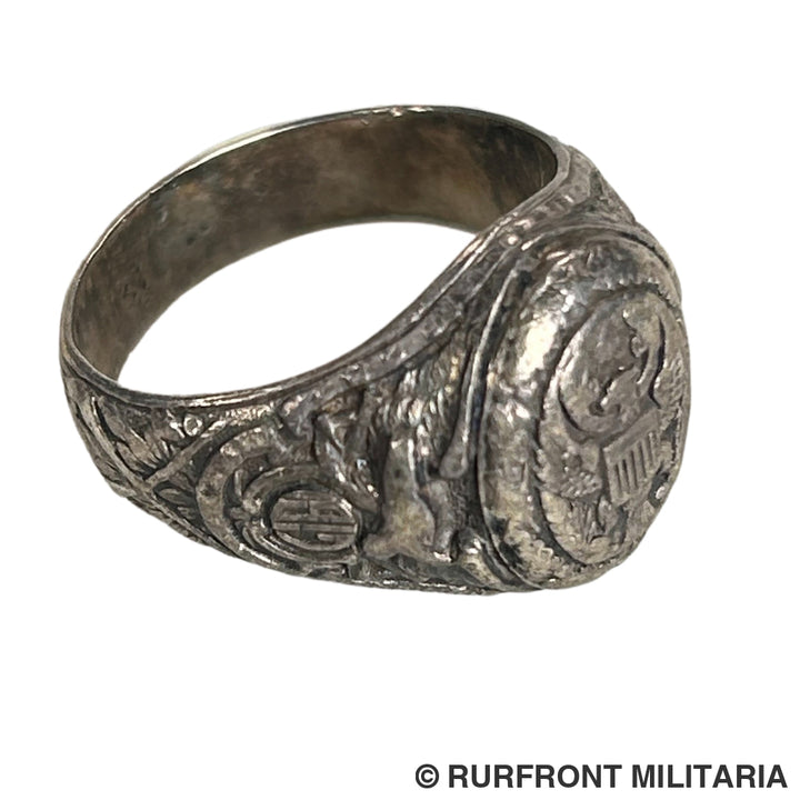 Wo1 Us Army Sterling Zilveren Ring 1917