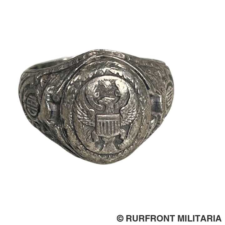 Wo1 Us Army Sterling Zilveren Ring 1917