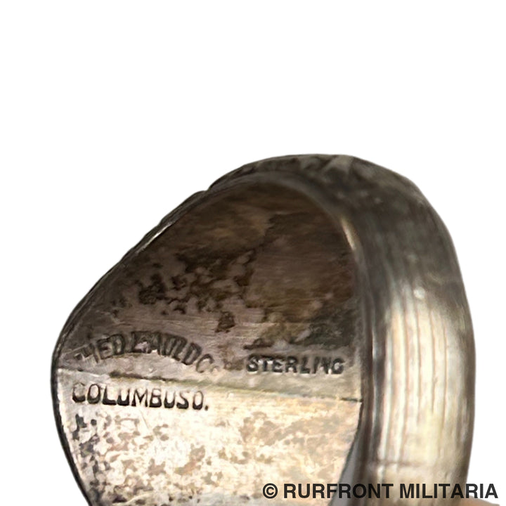 Wo1 Us Army Sterling Zilveren Ring 1917